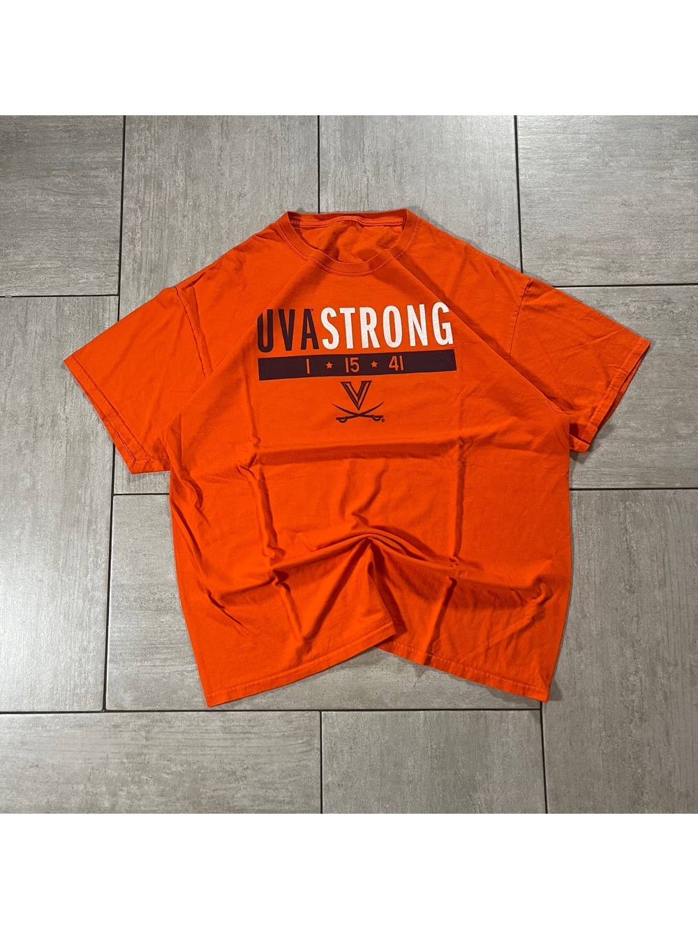 UVA Strong Orange Graphic T-Shirt Casual XL